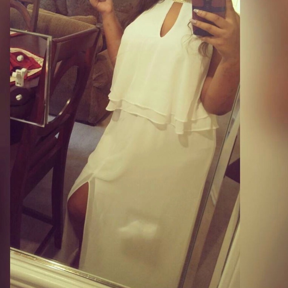 White photo shoot dress
